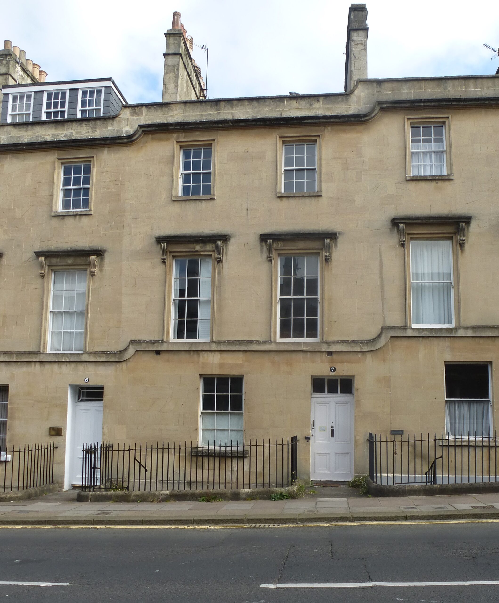 Photo shows 7 Charlotte Street, Bath. It was the Chief Office for the Somersetshire Coal Canal Company from 1850-1887.