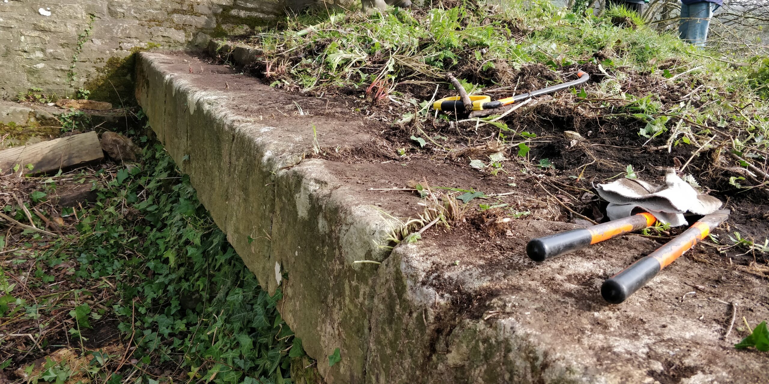 Coping stones at paulton basin