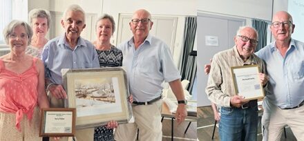 Lifetime Memberships - Terry Fisher & Family & Brian Gould - both with Derrick Hunt (SCCS Chairman)