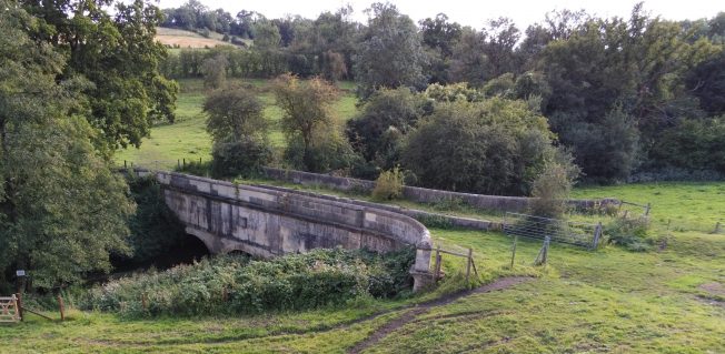 The Midford Aqueduct is the most significant architectural structure on the Somersetshire Coal Canal