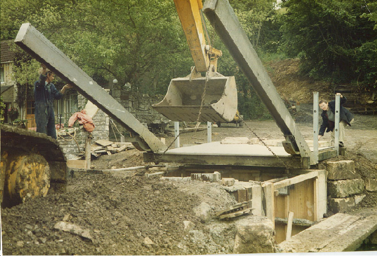 "new" lift bridge being installed at the entrance to the SCC