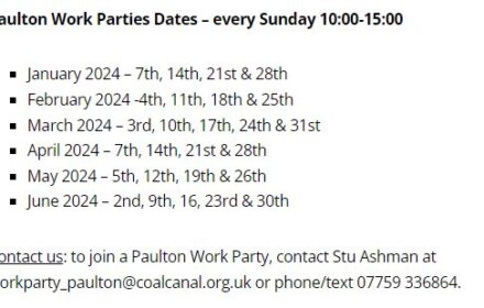 Paulton Work Party Dates