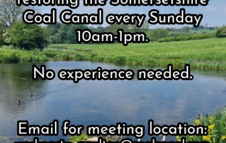 Paulton work parties need help restoring the Somersetshire Coal Canal. Every Tuesday 10am-3pm. No experience needed. workparty_combehay@coalcanal.com